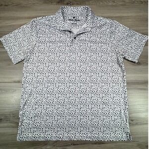 Birdie Threads The Bartender Golf Polo Shirt Mens Medium Cocktail Print Stretch
